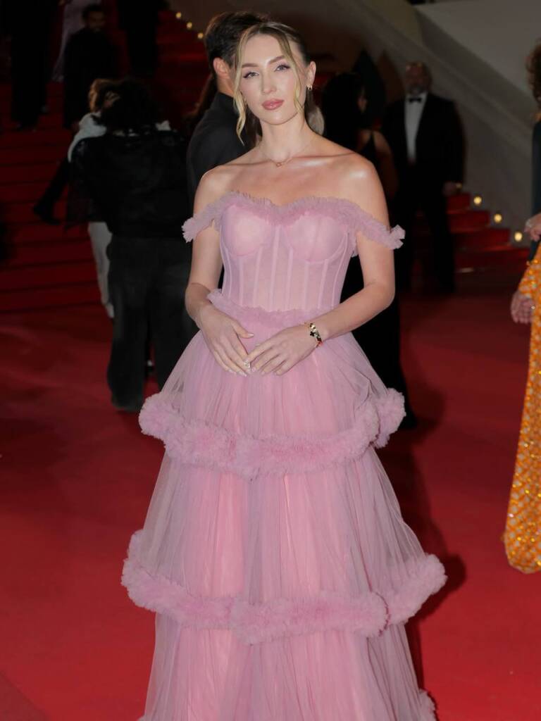 Yuliana Anikeeva in a Candy Girl gown at the Cannes Film Festival