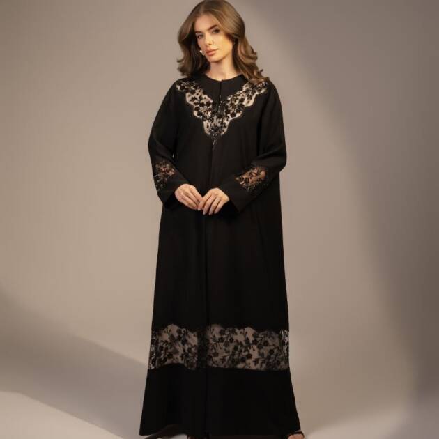 Abaya Black Lace