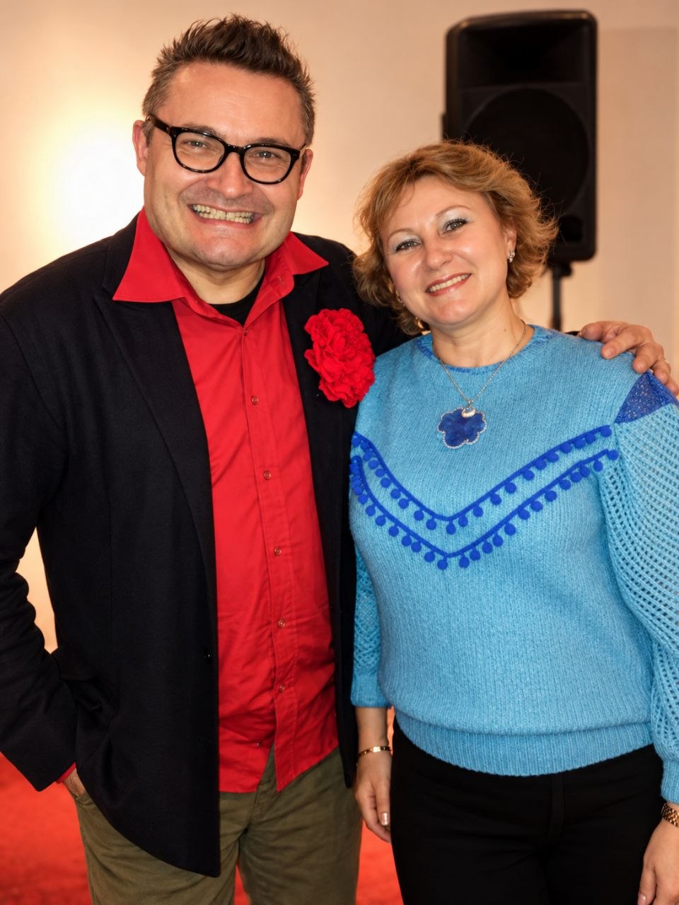 Lyubov Borovskih with fashion historian Alexander Vasiliev during her studies at ESMOD Dubai, 2012